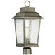 Brinley 1 Light 20.5 inch Weathered Iron Outdoor Post Lantern