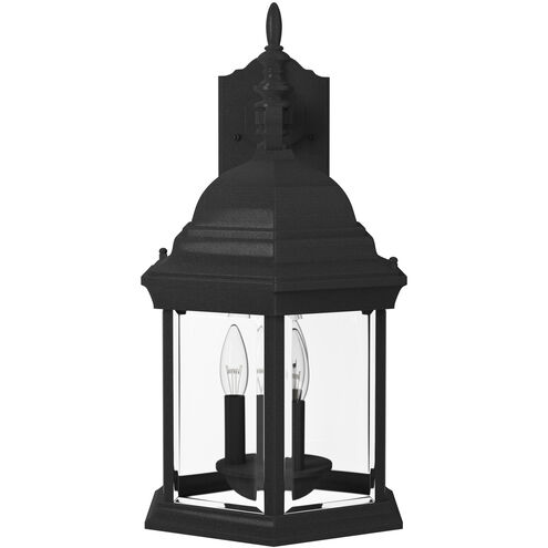 Devonshire 3 Light 19 inch Black Outdoor Wall Lantern