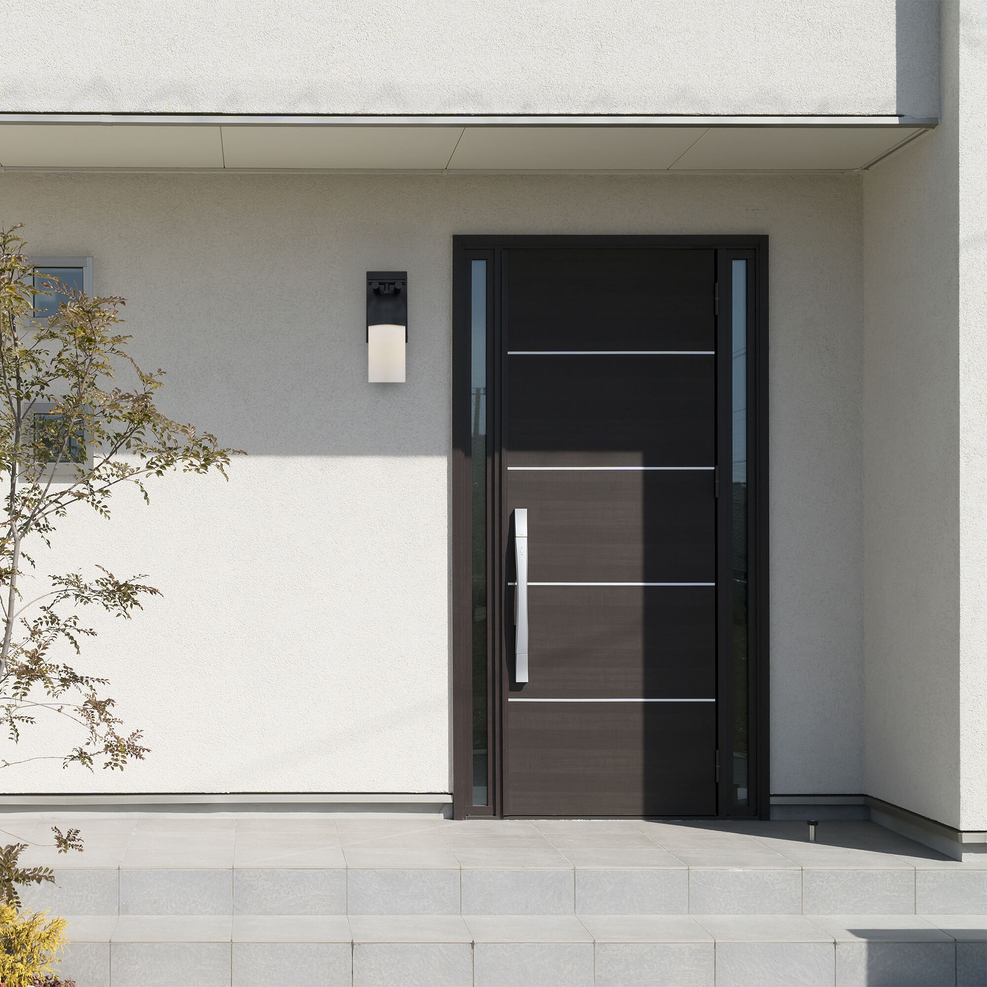 Ever Spring LED 18 inch Black Outdoor Wall Sconce