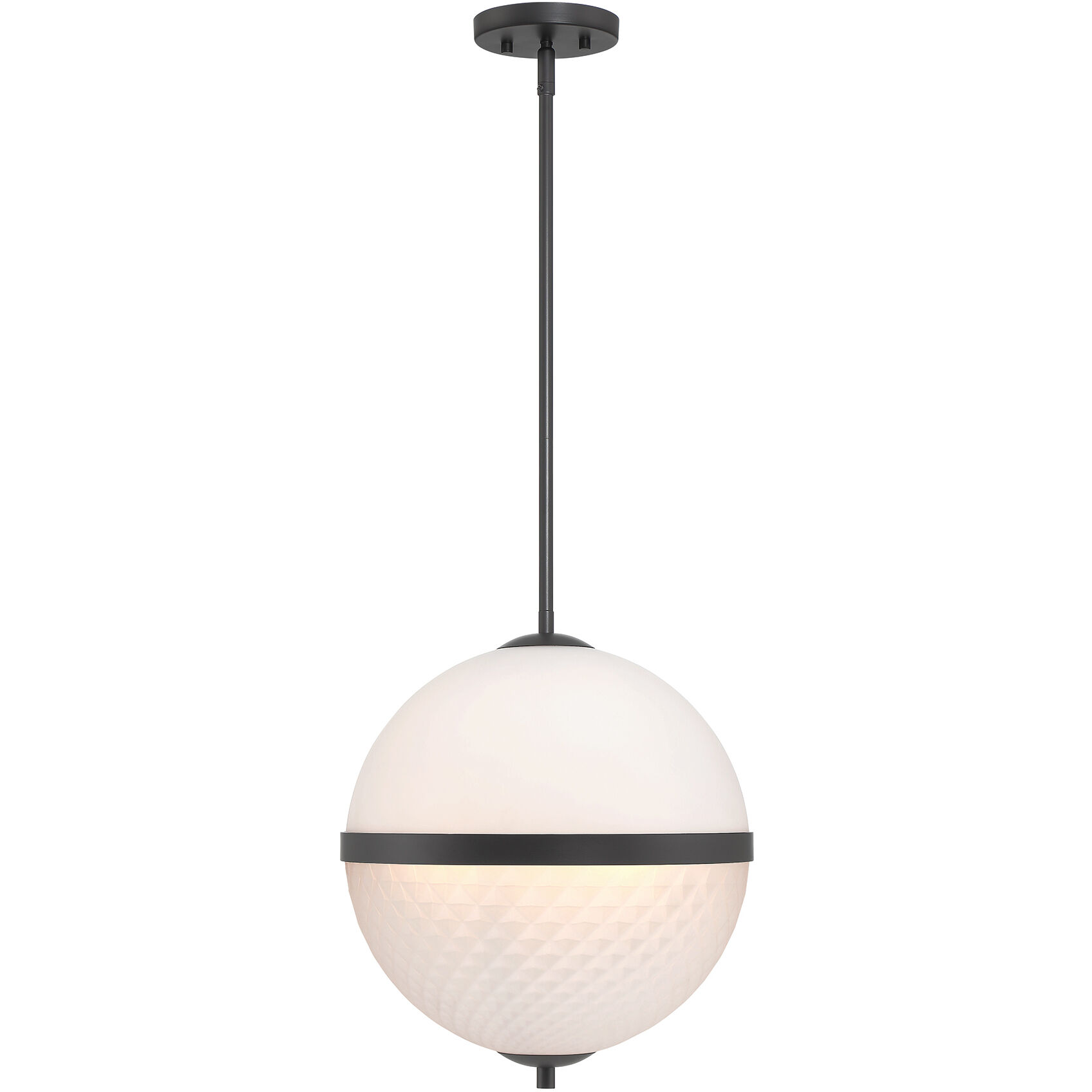 Dia 3 Light 14 inch Matte Black Pendant Ceiling Light