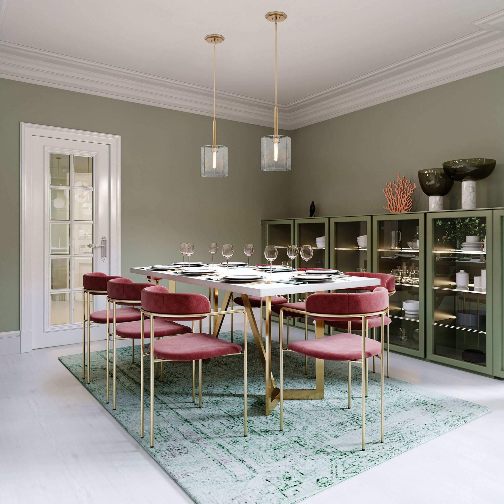 Haven LED 10 inch Old Satin Brass Pendant Ceiling Light