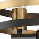 Mya 2 Light 13 inch Antique Bronze Semi-Flush Ceiling Light