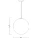 Circo 1 Light 14 inch Matte White Pendant Ceiling Light