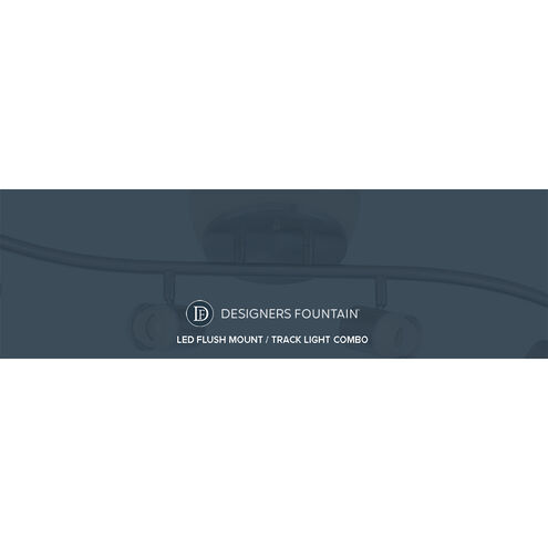 EnviroLite 4 Light 120 Brushed Nickel Track Kit/Flush Mount Combo Ceiling Light, S-Shaped Bar