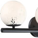 Crown Heights 3 Light 25 inch Matte Black Vanity Light Wall Light in White
