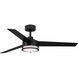 Cassini 52 inch Matte Black with Reversible Matte Black/Sepia Brown Blades DC Smart Fan