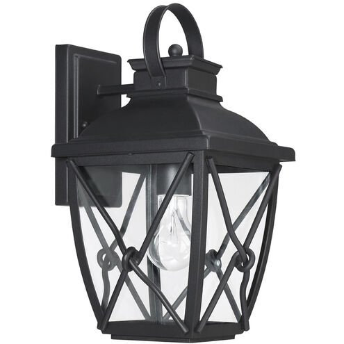 Belmont 1 Light 15 inch Black Outdoor Wall Lantern