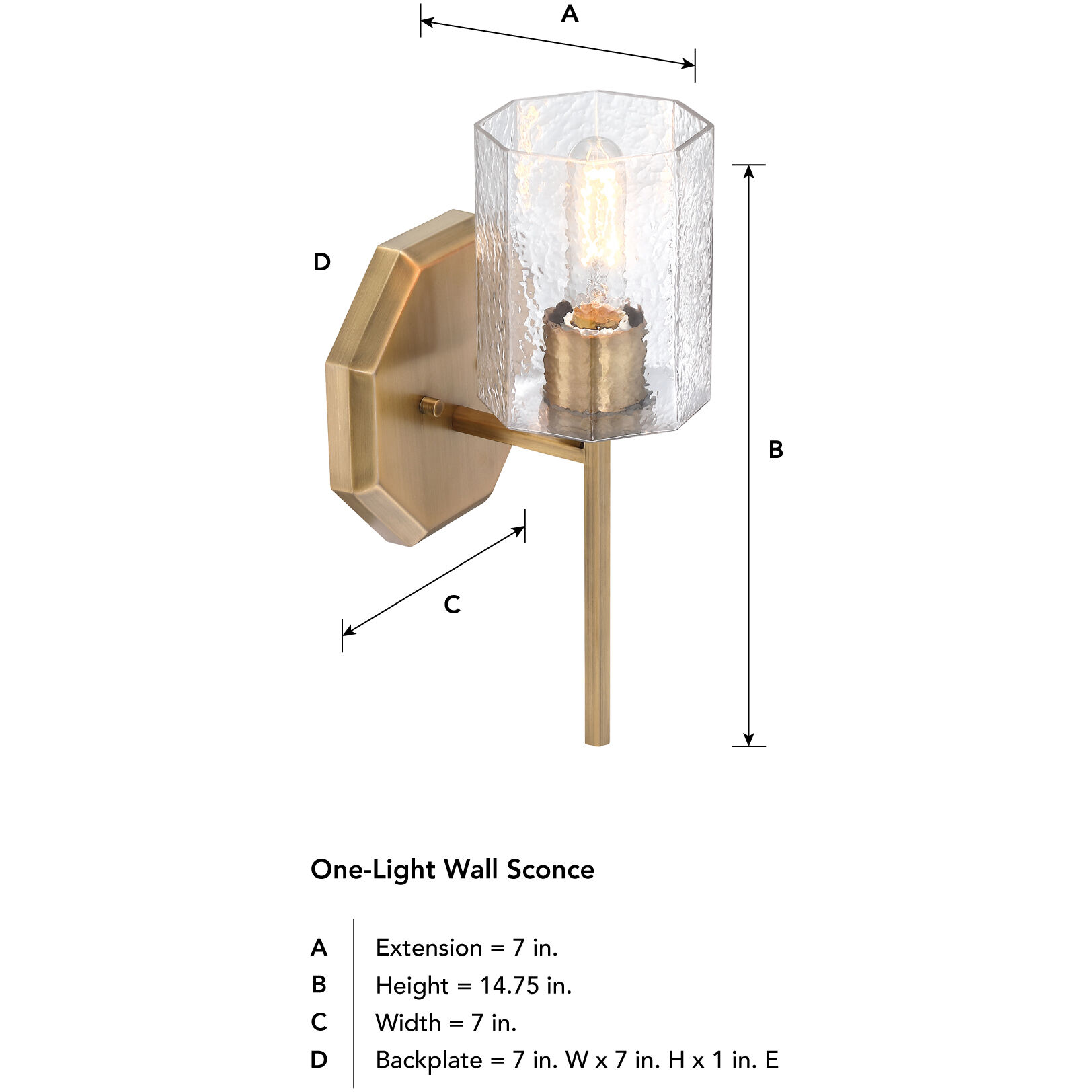 Haven 1 Light 7 inch Old Satin Brass Wall Sconce Wall Light