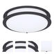 EnviroLite LED 10.3 inch Matte Black Flush Mount Ceiling Light