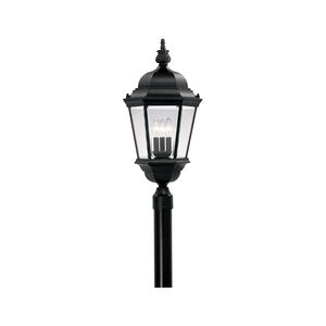 Builder 3 Light 28 inch Black Outdoor Post Lantern