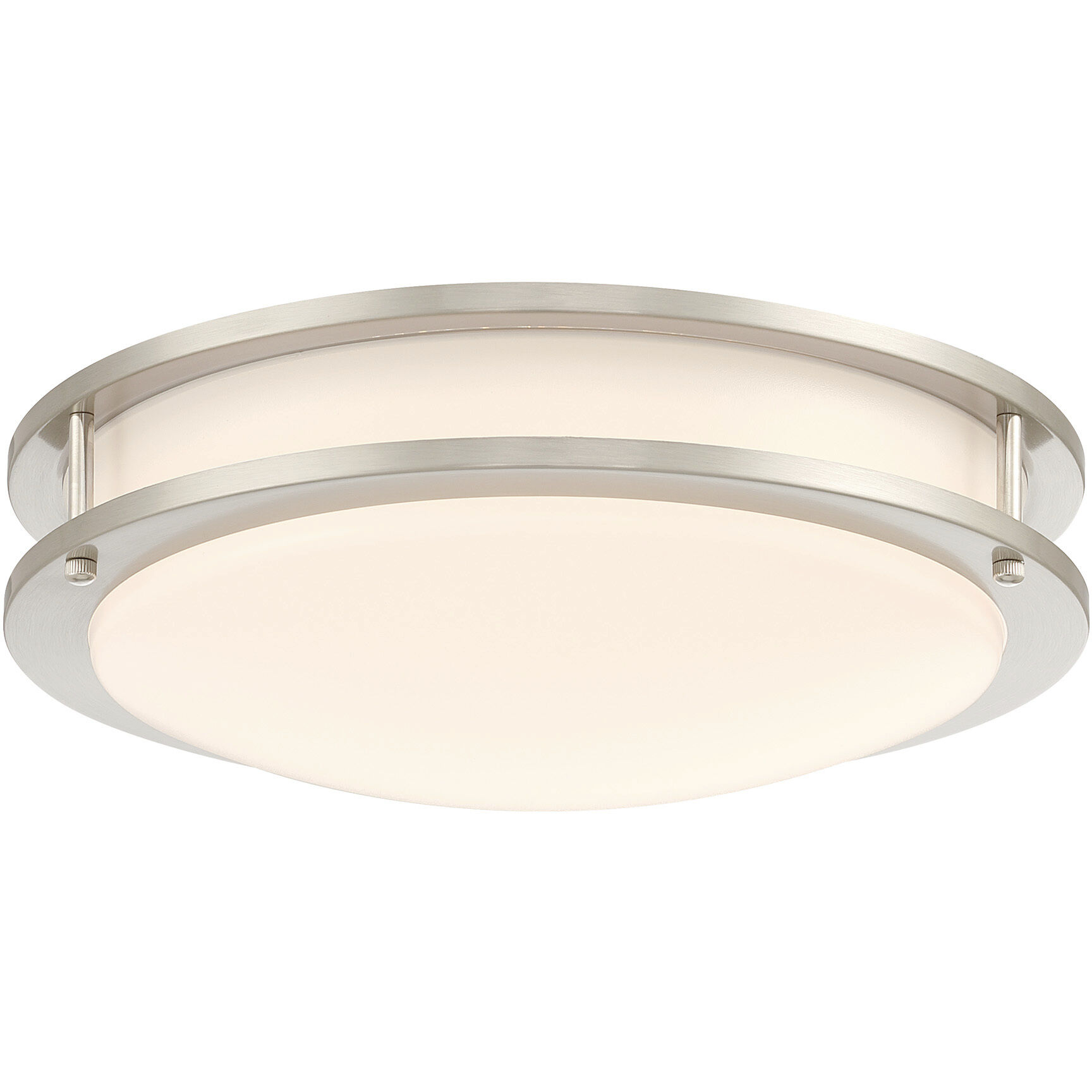 DC Series 1 Light 14 inch Brushed Nickel Flush Mount Ceiling Light