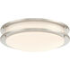 DC Series 1 Light 14 inch Brushed Nickel Flush Mount Ceiling Light