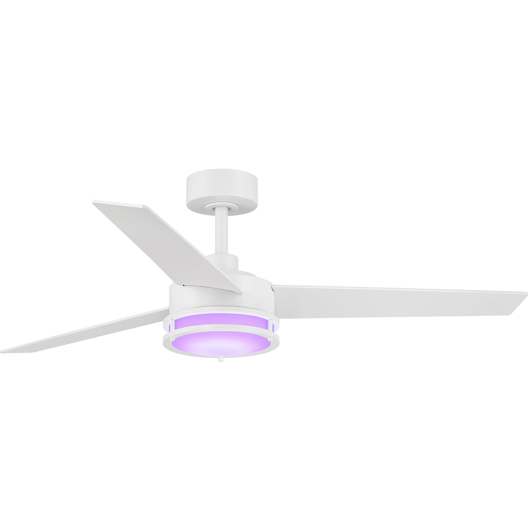 Cassini 52 inch Matte White with Reversible Matte White/Blonde Maple Blades DC Smart Fan