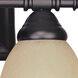 Apollo 2 Light 16 inch Oil Rubbed Bronze Bath Bar Wall Light in Amber Sandstone