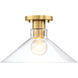 Leena 1 Light 14 inch Brushed Gold Semi Flush Mount Ceiling Light