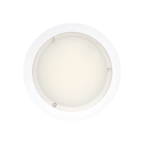 Edge Lit LED 12 inch Polished Nickel Flushmount Ceiling Light