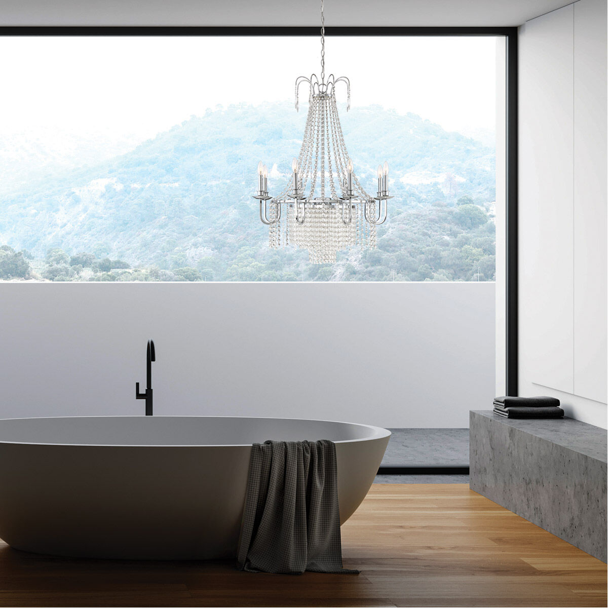 Maisie 8 Light 30 inch Chrome Chandelier Ceiling Light