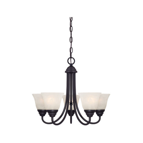 Kendall 5 Light 20 inch Oil Rubbed Bronze Chandelier Ceiling Light in Frosted