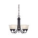 Kendall 5 Light 20 inch Oil Rubbed Bronze Chandelier Ceiling Light in Frosted