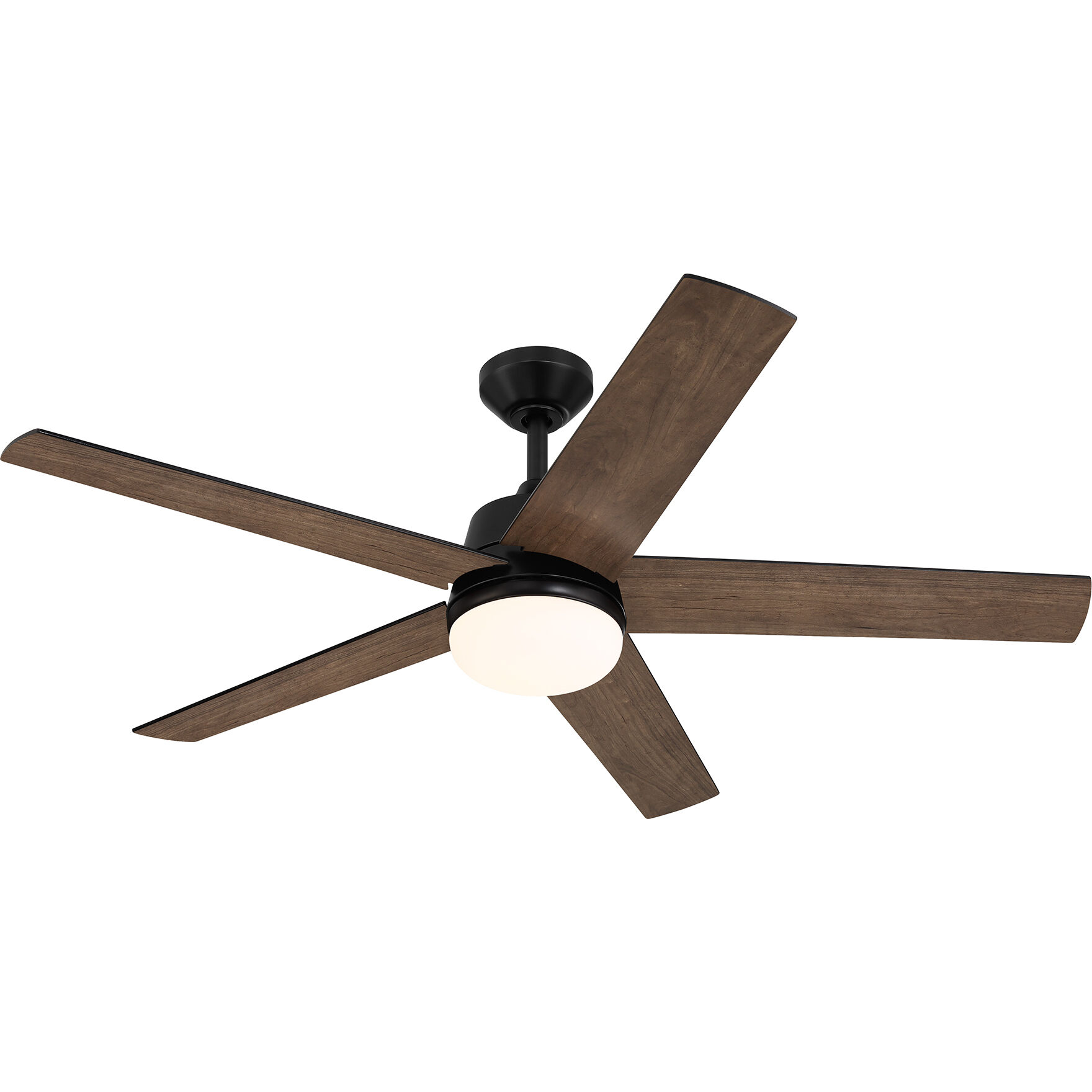 Astrea 52 inch Matte Black with Reversible Matte Black/Sepia Brown Blades Smart Color Fan