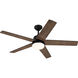 Astrea 52 inch Matte Black with Reversible Matte Black/Sepia Brown Blades Smart Color Fan