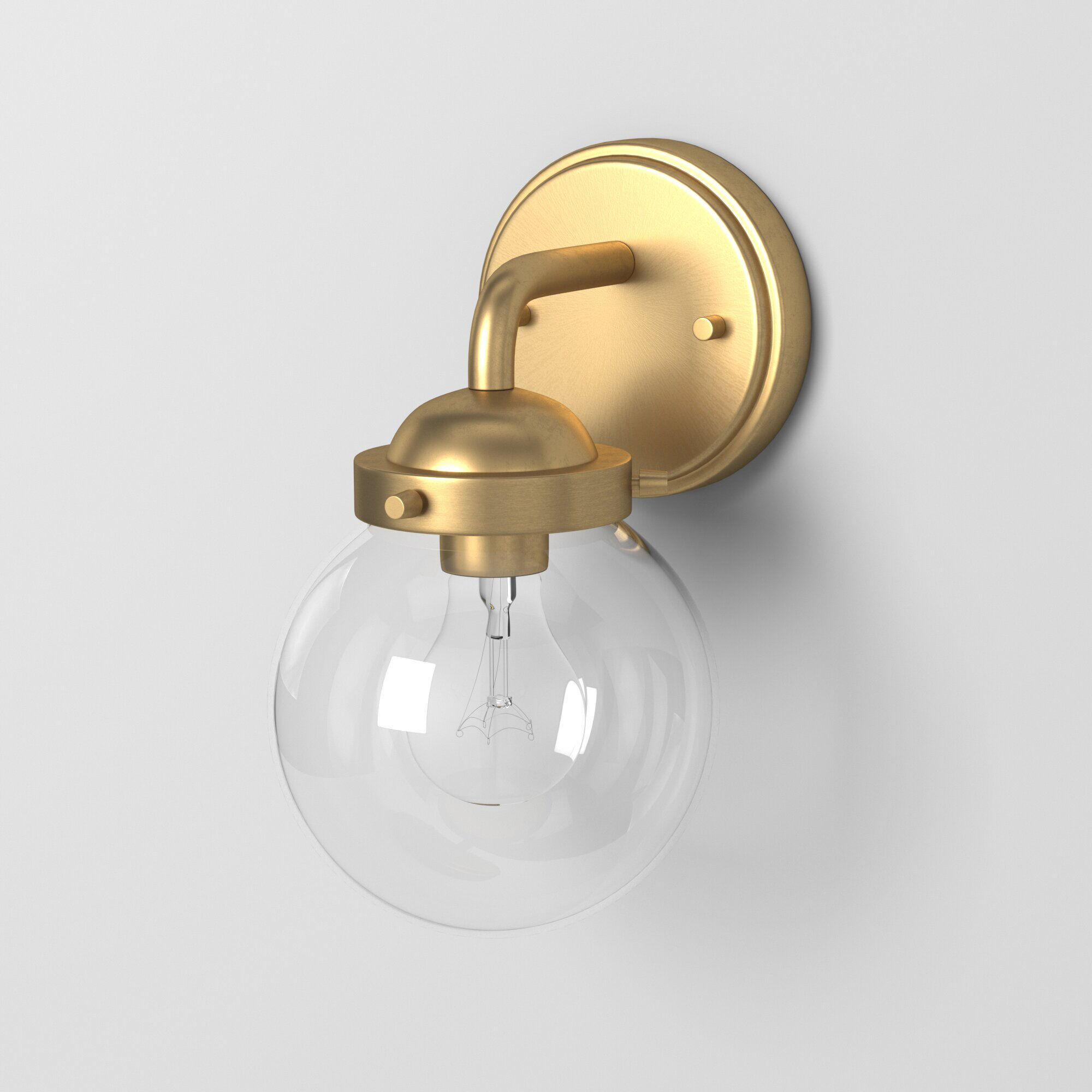 Knoll 1 Light 6 inch Brushed Gold Wall Sconce Wall Light