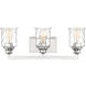Drake 3 Light 24 inch Polished Nickel Bath Bar Wall Light