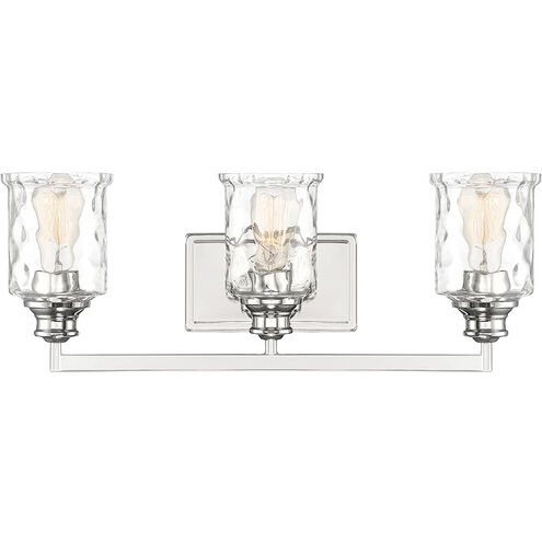 Drake 3 Light 24 inch Polished Nickel Bath Bar Wall Light