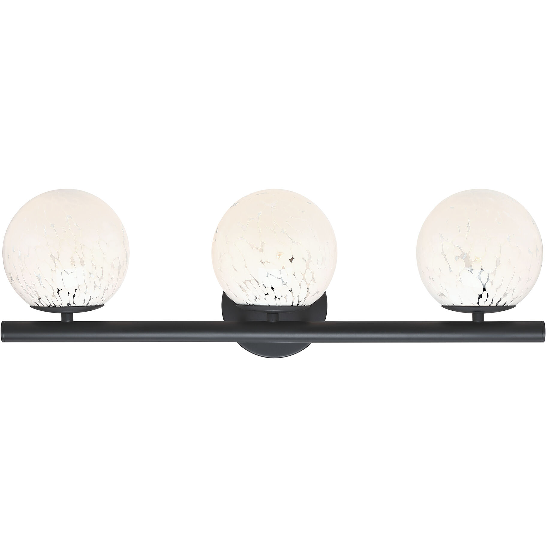 Crown Heights 3 Light 25 inch Matte Black Vanity Light Wall Light in White