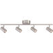 EnviroLite 4 Light 120 Brushed Nickel Track Kit Ceiling Light in 2000, Straight Bar