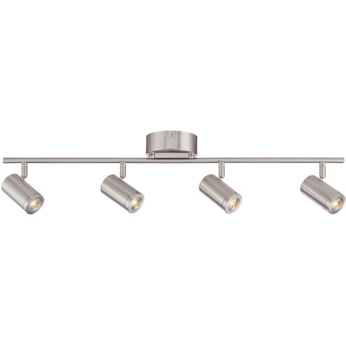 EnviroLite 4 Light 120 Brushed Nickel Track Kit Ceiling Light in 2000, Straight Bar