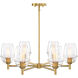 Summer Jazz 6 Light 28 inch Brushed Gold Chandelier Ceiling Light