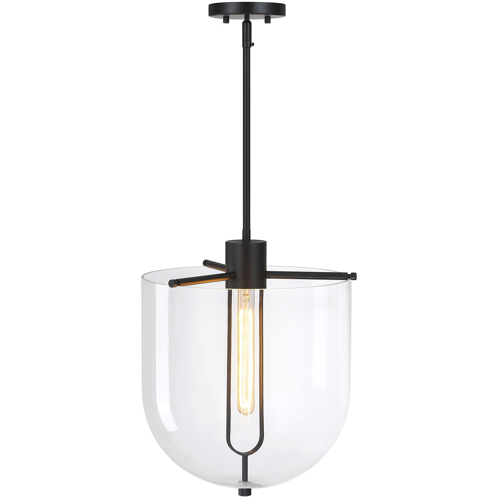 Skylar LED 15 inch Matte Black Down Pendant Ceiling Light