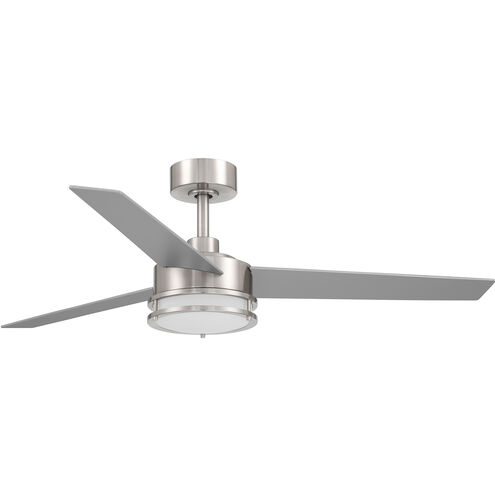 Cassini 52 inch Brushed Nickel with Reversible Silver/Pearl Gray Blades DC Smart Fan