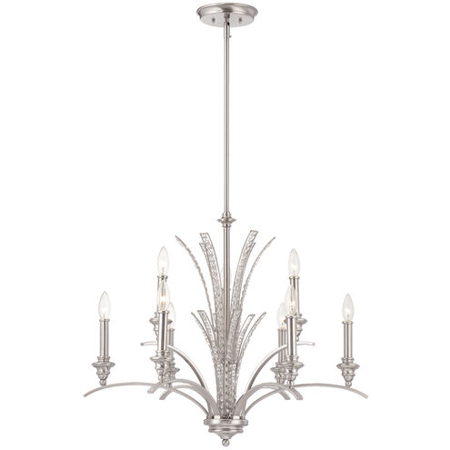 Grand Plazza 9 Light 28 inch Satin Platinum Chandelier Ceiling Light