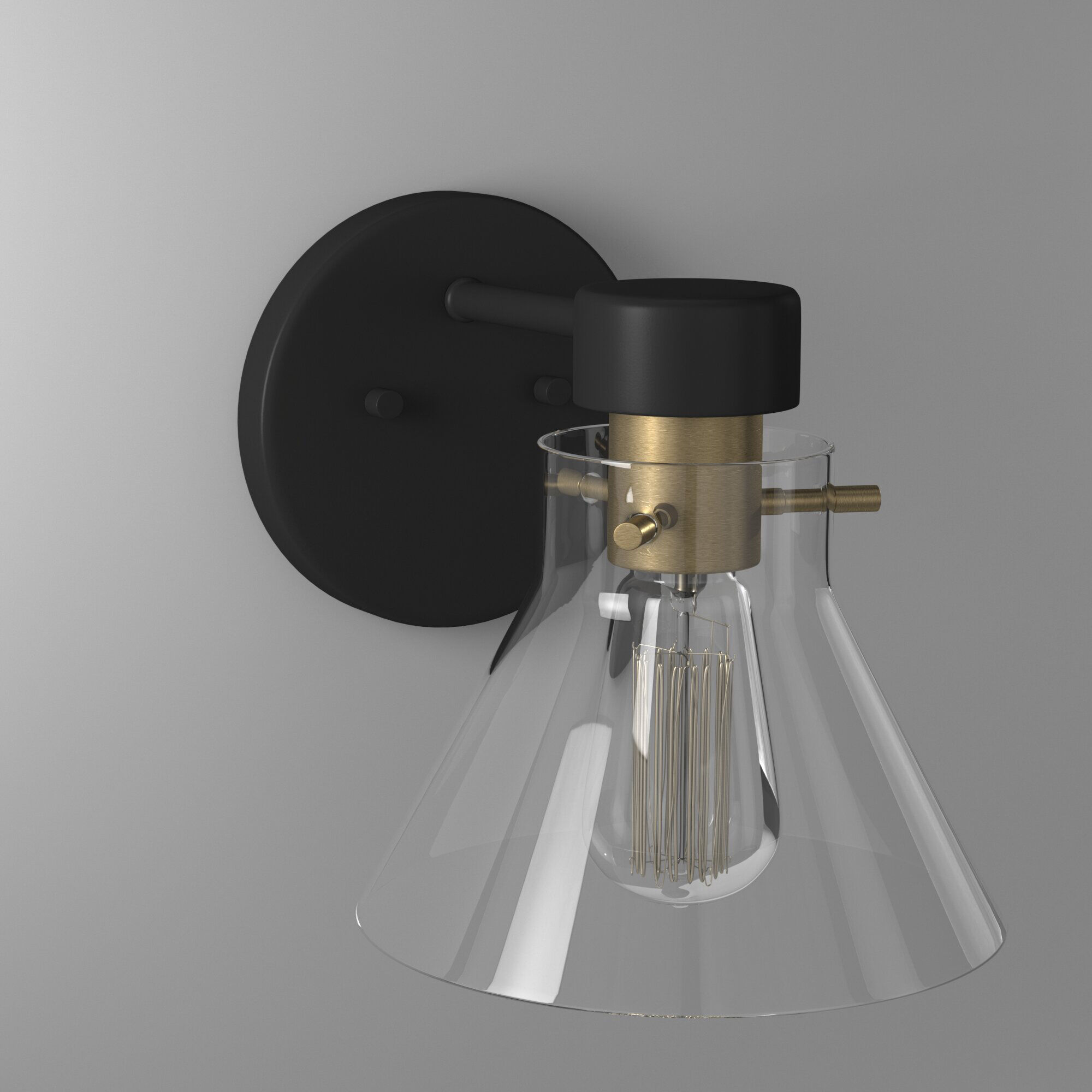 Willow Creek 1 Light 9 inch Matte Black Bath Bar Wall Light