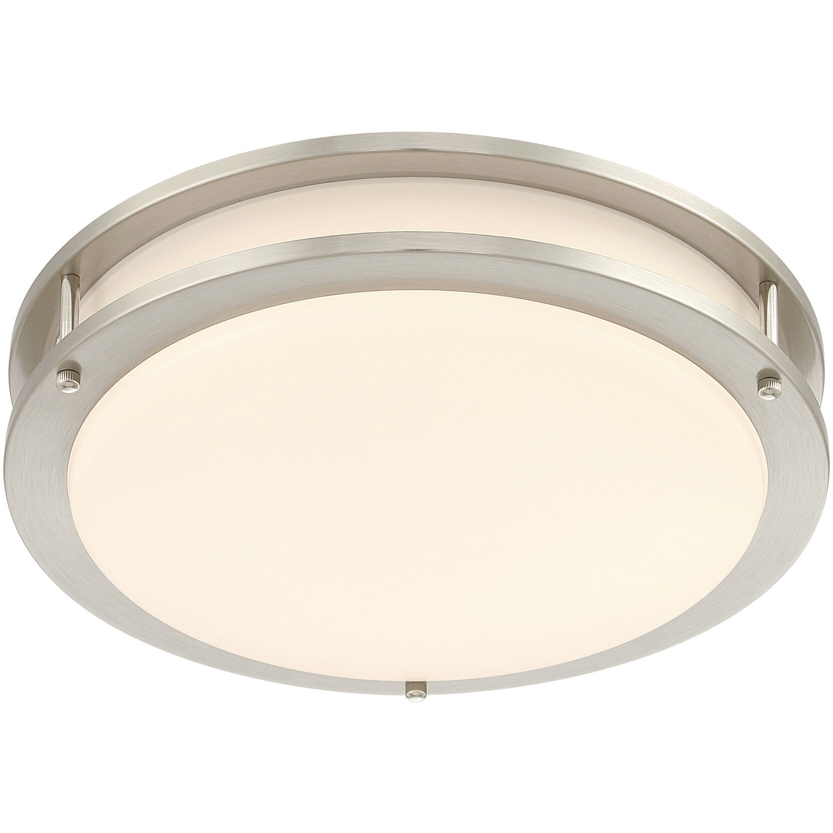 DC Series 1 Light 14 inch Brushed Nickel Flush Mount Ceiling Light