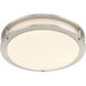 DC Series 1 Light 14 inch Brushed Nickel Flush Mount Ceiling Light
