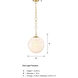 Wine Flower 1 Light 14 inch Brushed Gold Pendant Ceiling Light