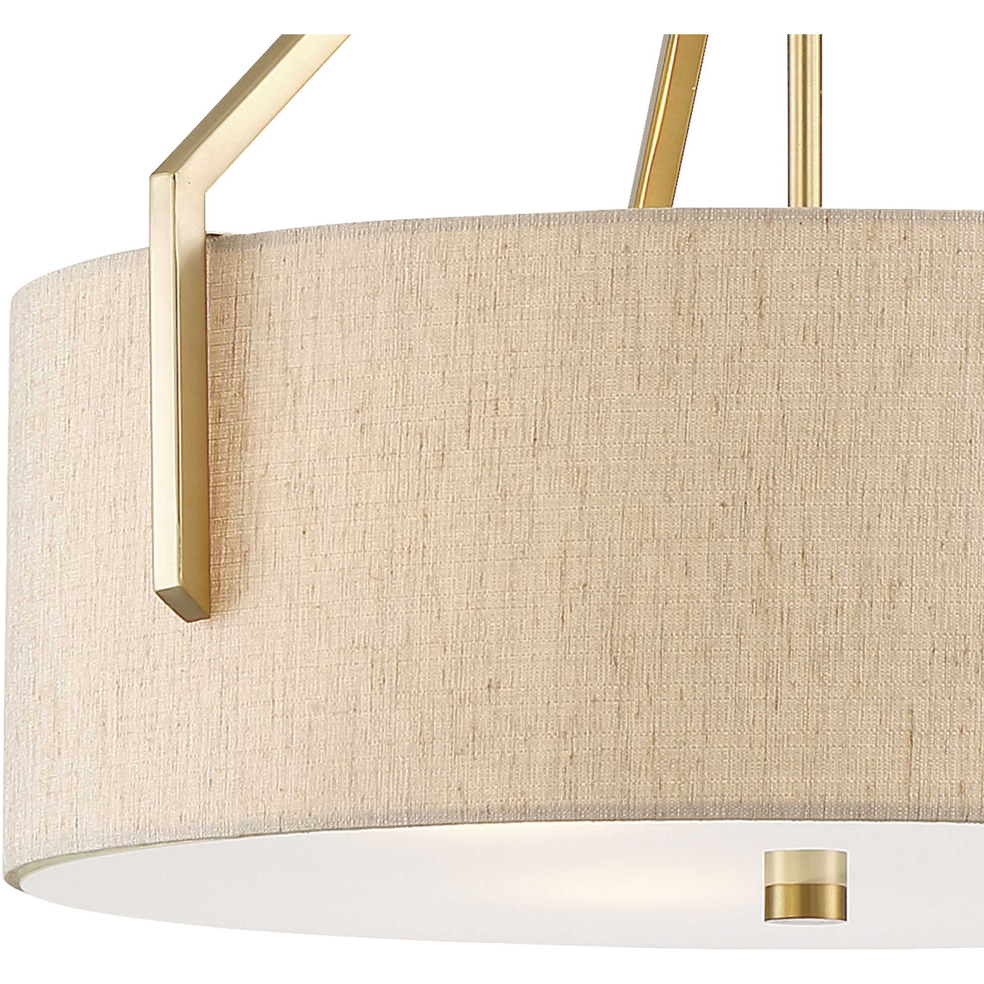 Elara 3 Light 20 inch Brushed Gold Pendant (Inverted) Ceiling Light