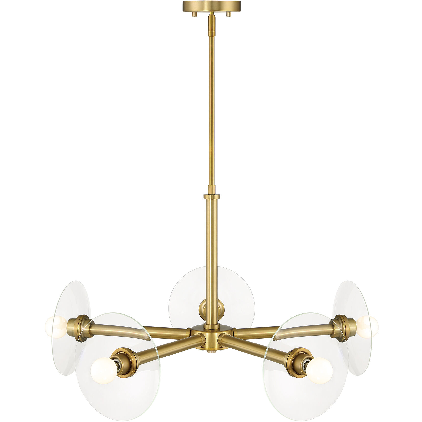 Litto 5 Light 26.25 inch Brushed Gold Chandelier Ceiling Light