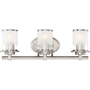 Essence 3 Light 23 inch Satin Platinum Bath Light Wall Light