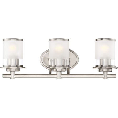 Essence 3 Light 23 inch Satin Platinum Bath Light Wall Light