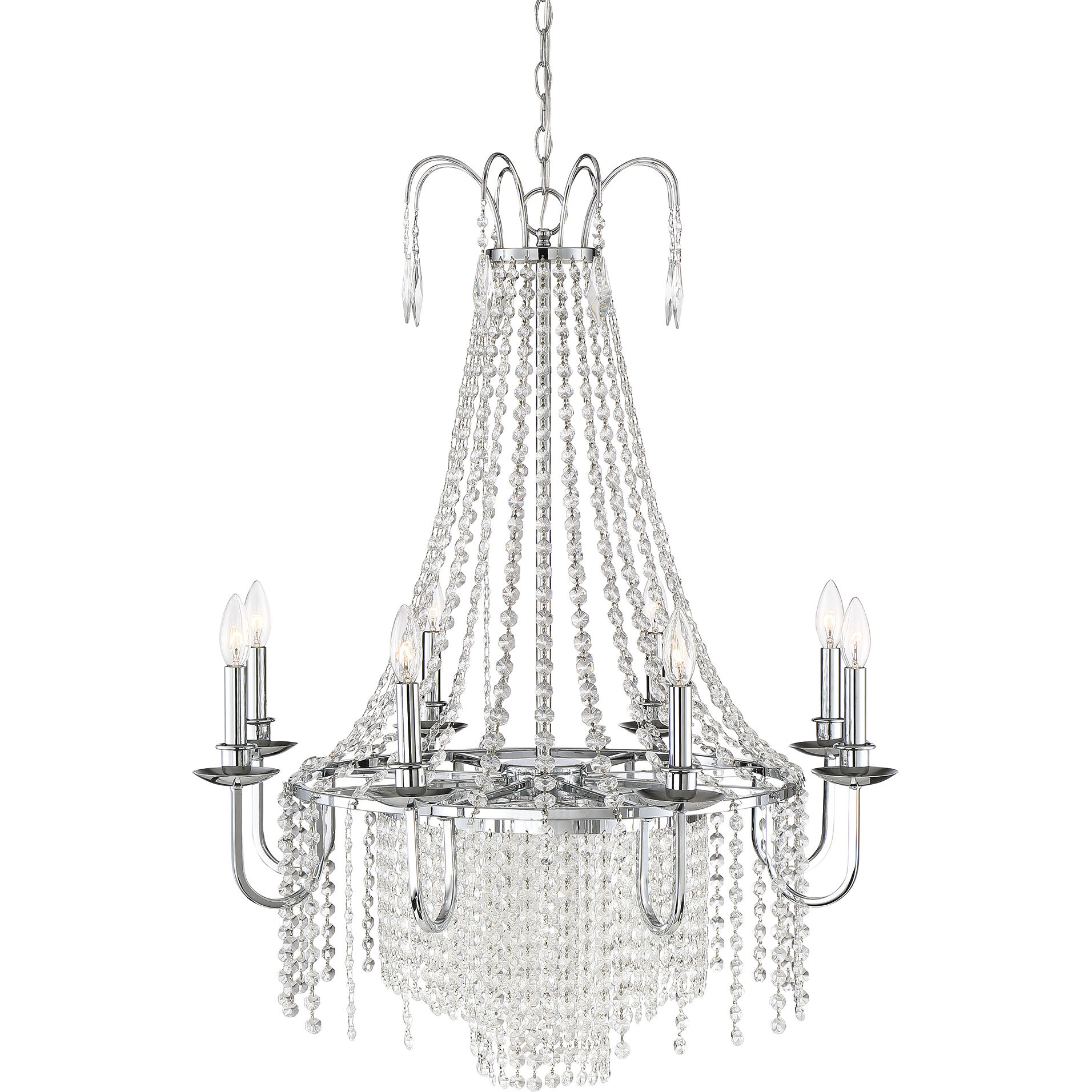 Maisie 8 Light 30 inch Chrome Chandelier Ceiling Light