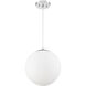 Kelvin 1 Light 12 inch Chrome Pendant Ceiling Light