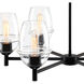 Summer Jazz 6 Light 28 inch Matte Black Chandelier Ceiling Light