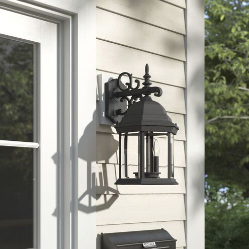 Devonshire 3 Light 19 inch Black Outdoor Wall Lantern