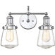 Taylor 2 Light 15 inch Chrome Bath Bar Wall Light