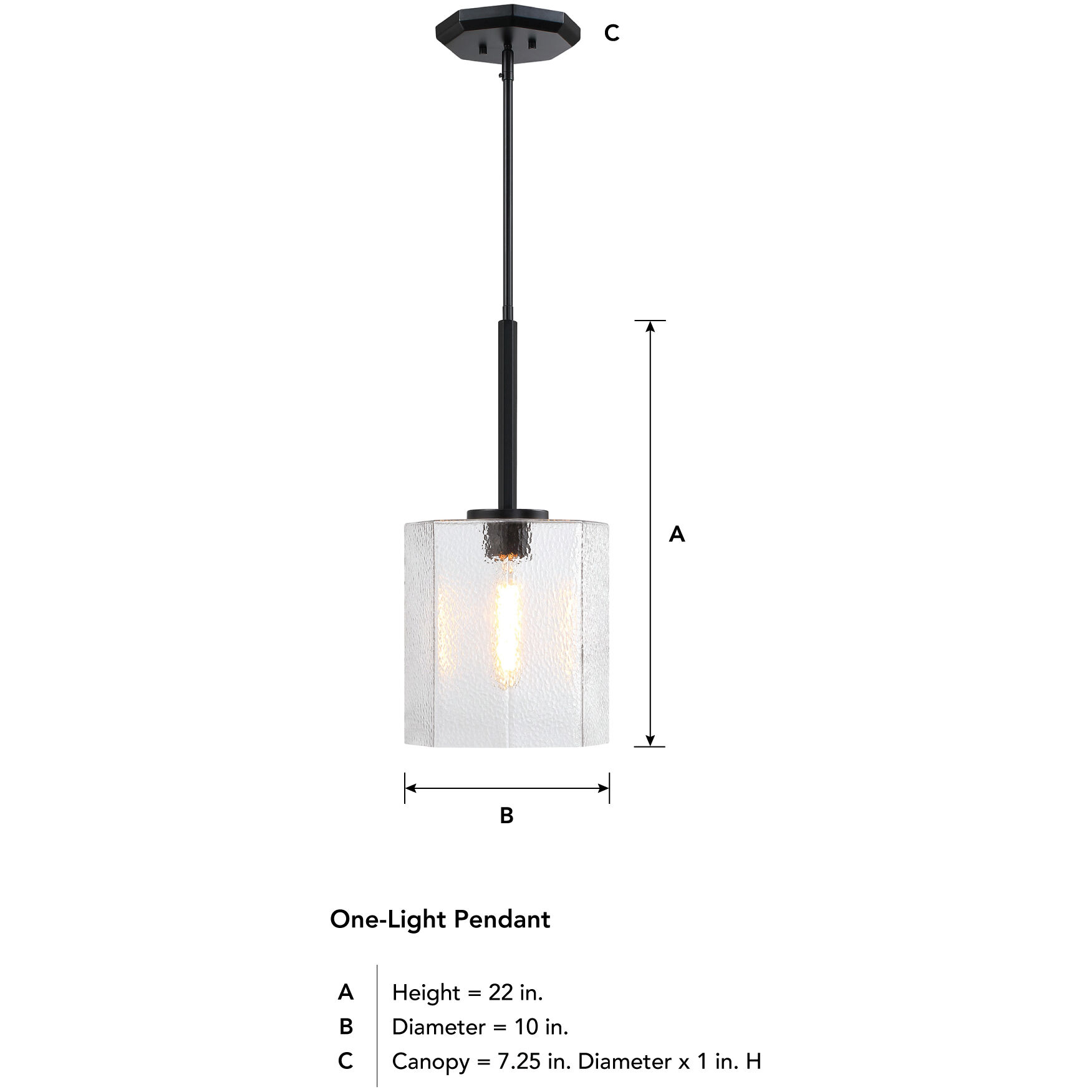 Haven LED 10 inch Matte Black Pendant Ceiling Light