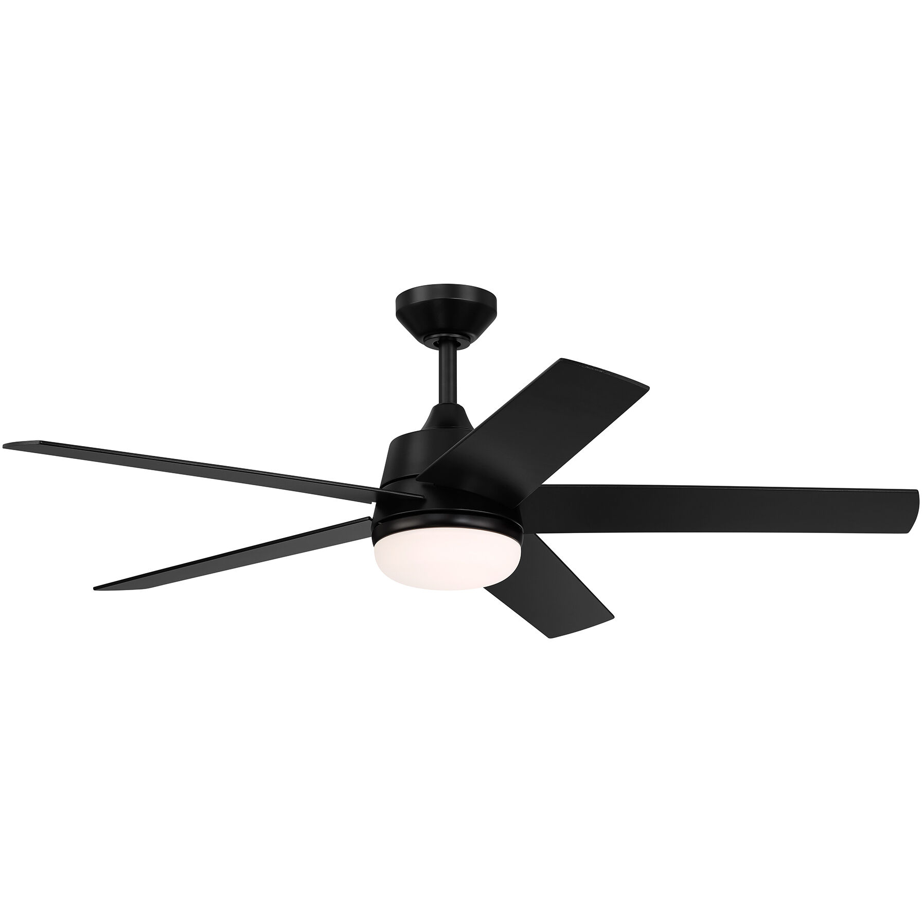 Astrea 52 inch Matte Black with Reversible Matte Black/Sepia Brown Blades Smart Color Fan